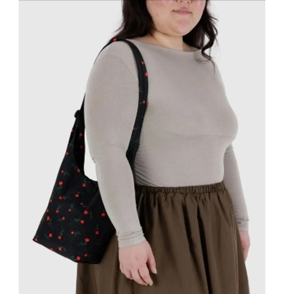 Baggu Painted Wildflower Small Nylon Sling Crossbody Shoulder Bag Floral Boho